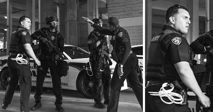 After A Cop Pushed A Kneeling Woman, Black Female Police Officer Stands Up For Her