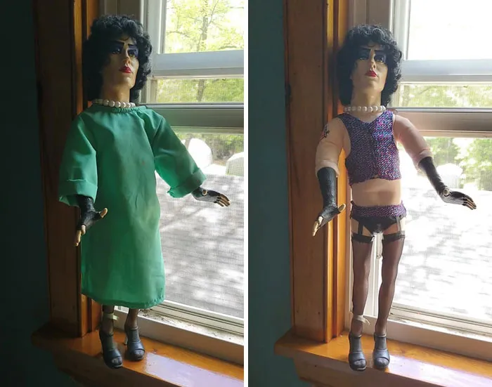 Este Dr. Frank-N-Furter me salió gratis en una venta de garaje