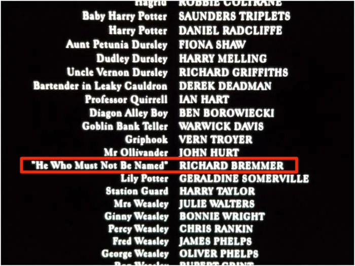 In 'The Sorcerer's Stone,' The Actor Who Played Lord Voldemort Is Credited As 'He Who Must Not Be Named'