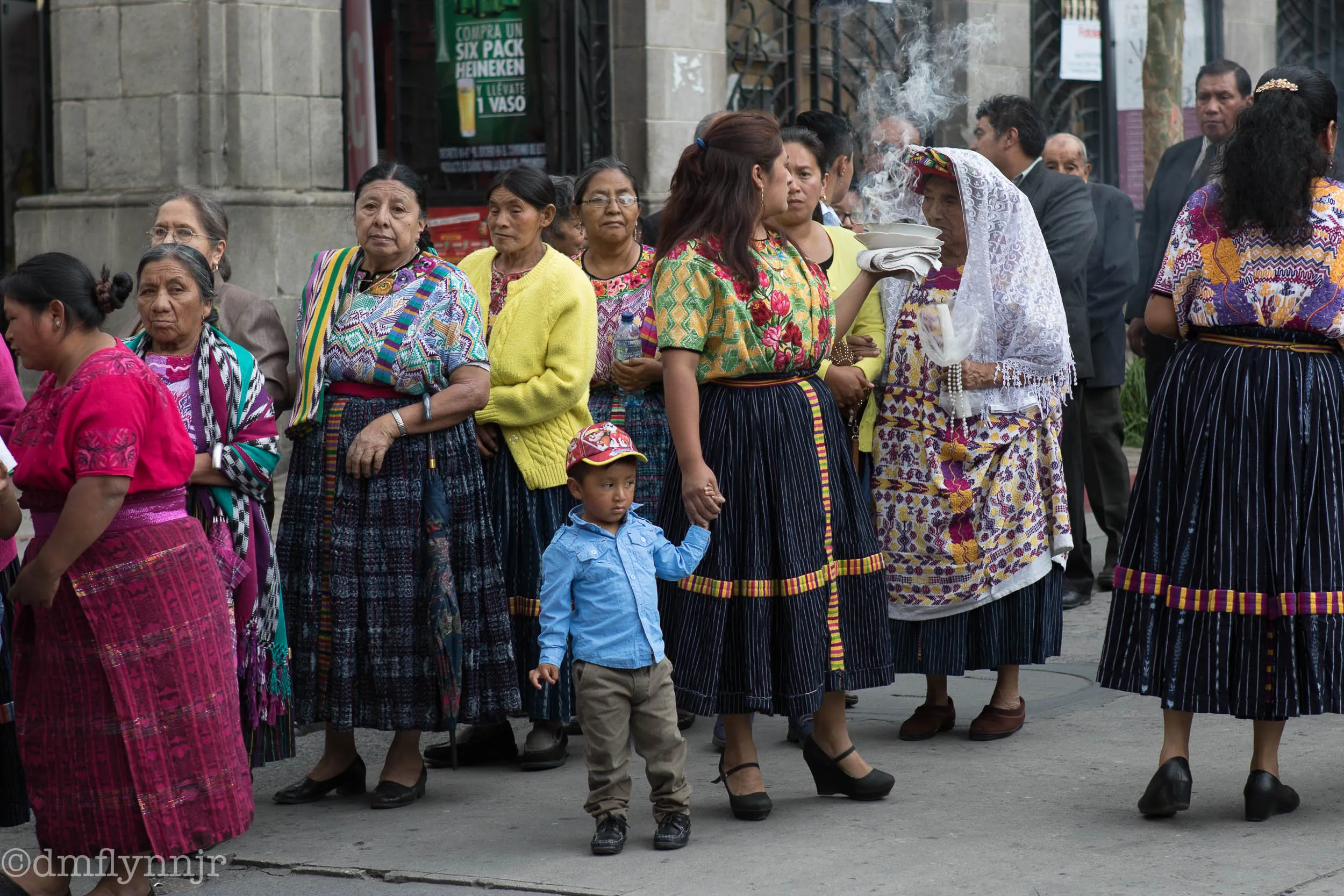 A Typical Street Scene In Guatemala.