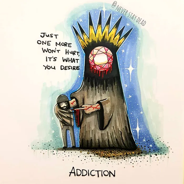 Artist Visualizes Common Disorders And Mental Illnesses As Monsters (11 Pics)