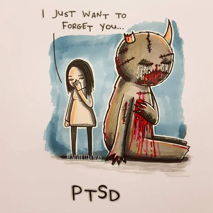 Artist Visualizes Common Disorders And Mental Illnesses As Monsters (11 Pics)