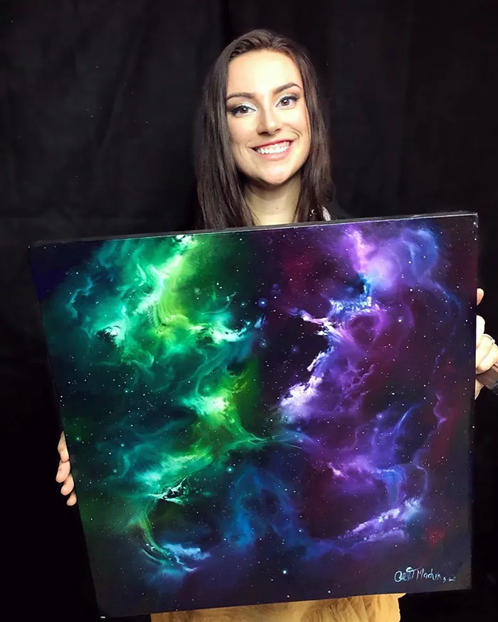 Artist Quits Desk Job To Create Mesmerizing Space Paintings, 4.5 Years Later, Her Portfolio Is Beautiful And Massive (39 Pics)