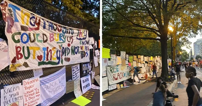 Protesters Turn White House Fence Into A 1.7-Mile Monument To Racial Justice