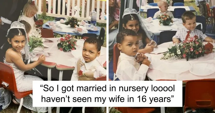 Guy Jokes That He Hasn’t Seen His ‘Wife’ Since They Got 'Married' In Preschool, Reunites After 16 Years On Twitter