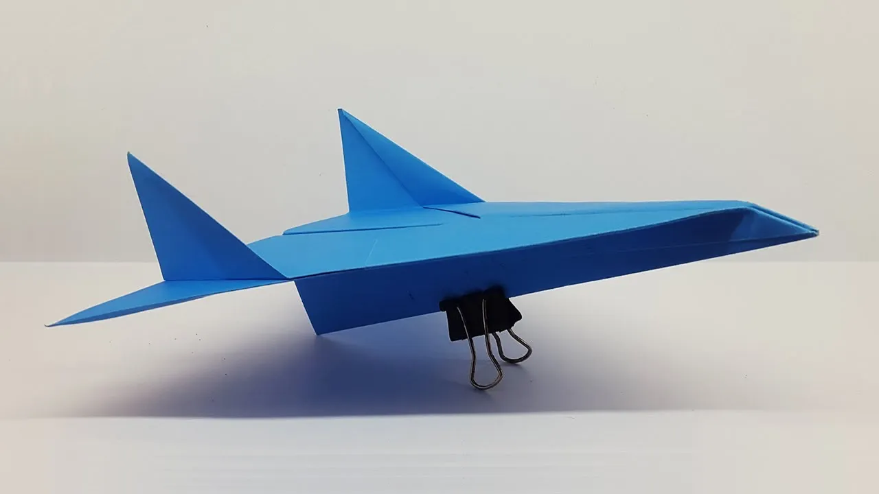 How To Make Paper Fighter Airplane - DIY Origami Fighter Aircraft - Paper Jet Plane Making Idea