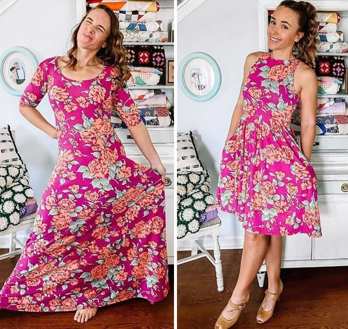 Esta mujer modifica ropa vieja de 2ª mano para crear nuevas prendas, y aquí tienes 21 de sus mejores creaciones