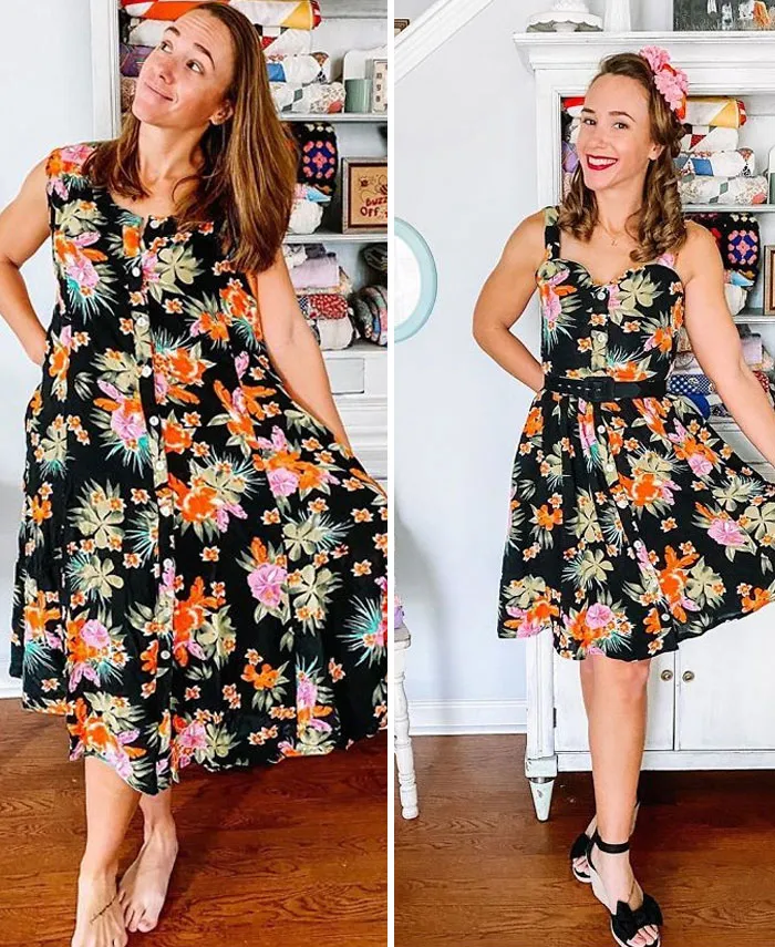 Esta mujer modifica ropa vieja de 2ª mano para crear nuevas prendas, y aquí tienes 21 de sus mejores creaciones