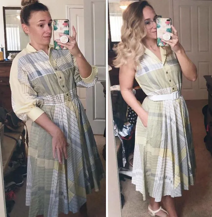 Esta mujer modifica ropa vieja de 2ª mano para crear nuevas prendas, y aquí tienes 21 de sus mejores creaciones