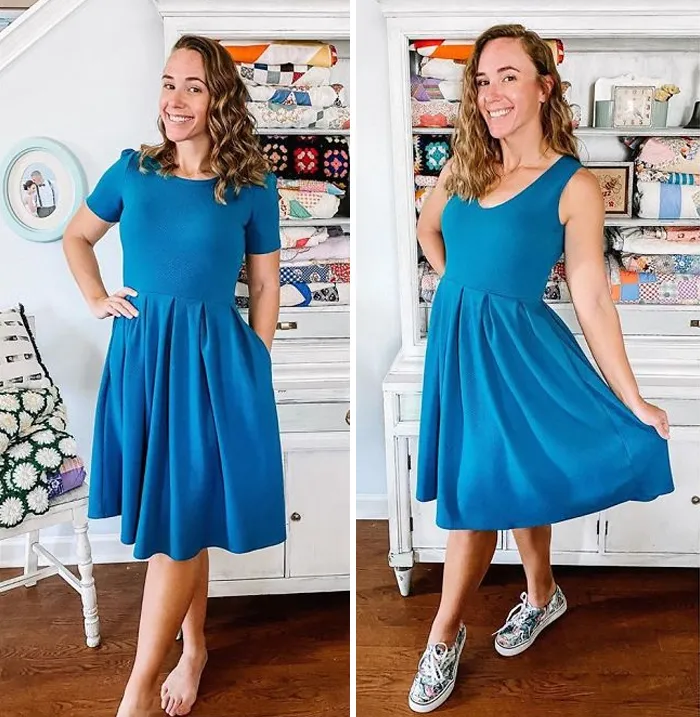 Esta mujer modifica ropa vieja de 2ª mano para crear nuevas prendas, y aquí tienes 21 de sus mejores creaciones