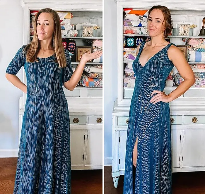 Esta mujer modifica ropa vieja de 2ª mano para crear nuevas prendas, y aquí tienes 21 de sus mejores creaciones