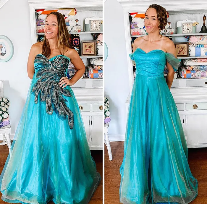 Esta mujer modifica ropa vieja de 2ª mano para crear nuevas prendas, y aquí tienes 21 de sus mejores creaciones