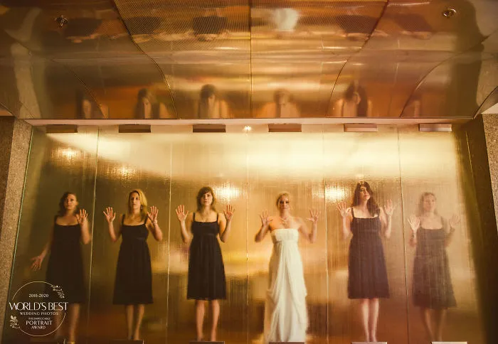 Six Ladies Looking Like They're Encased In Ice!