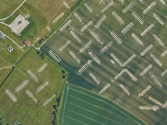 Ditches In A Field Next To An Airport. Didn't Use To Be There Before. What Is This Thing?