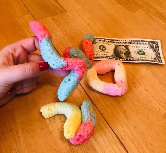 Cuando congelas gusanos de gominola