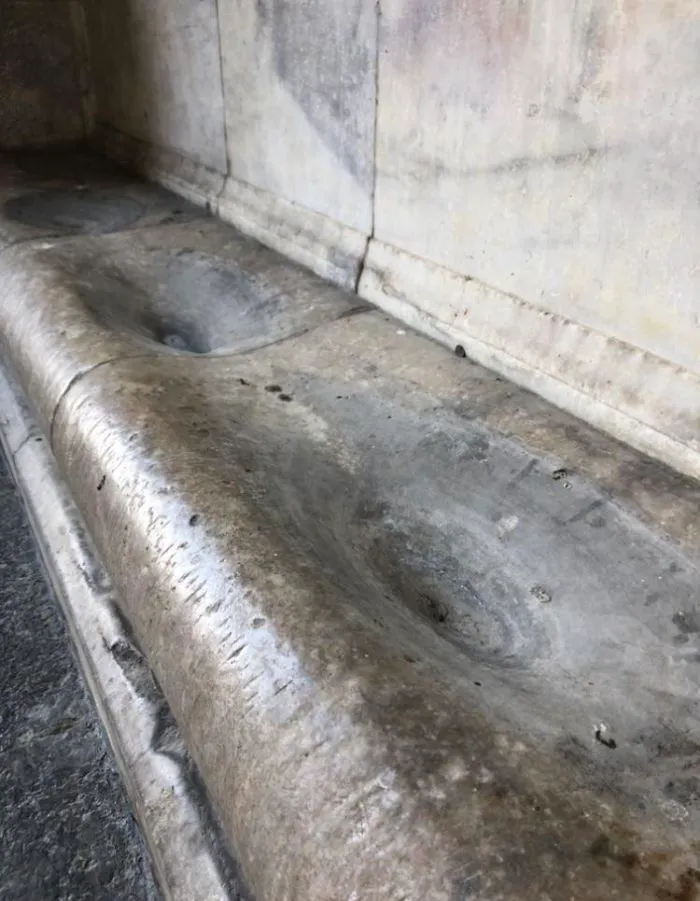 Stone On This Italian Castle Being Completely Worn Down By 700 Years Of Rainfall Dripping Off The Roof Onto The Exact Same Spot