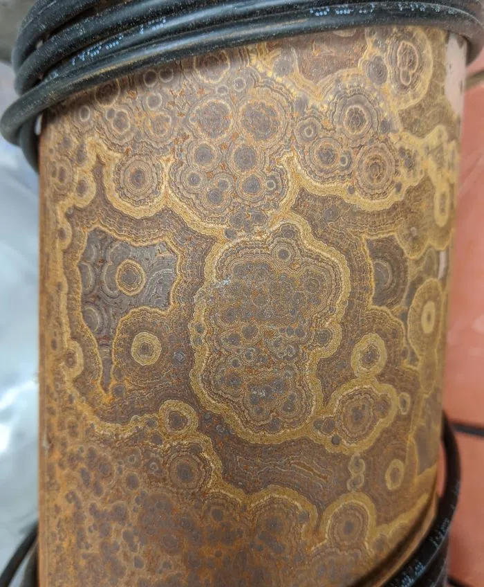 Rust Formed On This Old Spool Of Wire In One Of The Coolest Ways I've Ever Seen