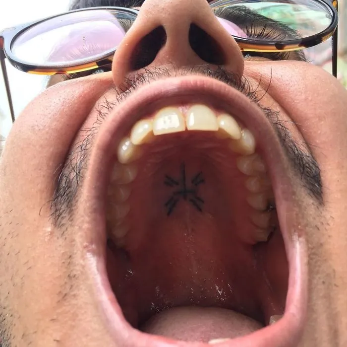 This Tattoo Artist Uses Unconventional Body Parts As His Canvas, Here Are His 23 'Secret' Tattoos On The Roof Of The Mouth