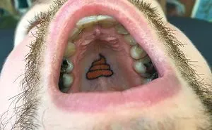 This Tattoo Artist Uses Unconventional Body Parts As His Canvas, Here Are His 23 'Secret' Tattoos On The Roof Of The Mouth
