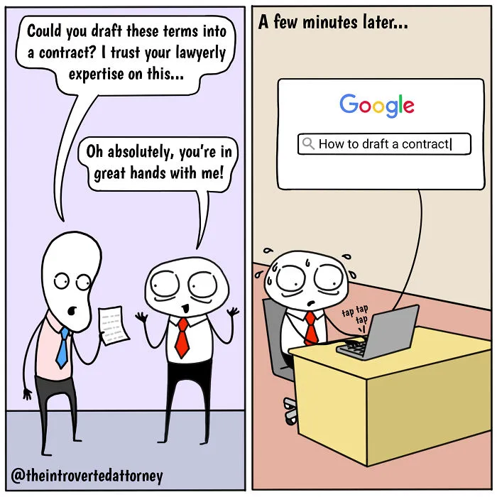 I Draw Funny Comics Based On My Experiences As A Lawyer