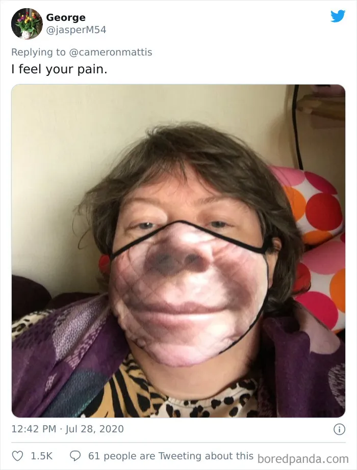 People Share Their Custom Face Mask Fails And Here Are 14 Of The Creepiest And Funniest Ones