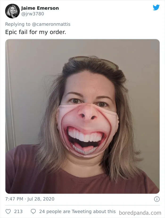 People Share Their Custom Face Mask Fails And Here Are 14 Of The Creepiest And Funniest Ones