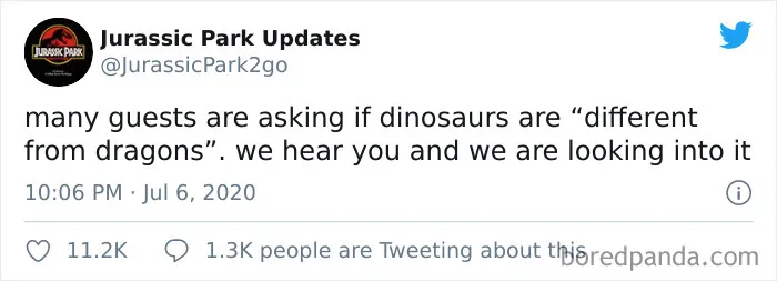 30 Funny Tweets From This Jurassic Park Parody Account