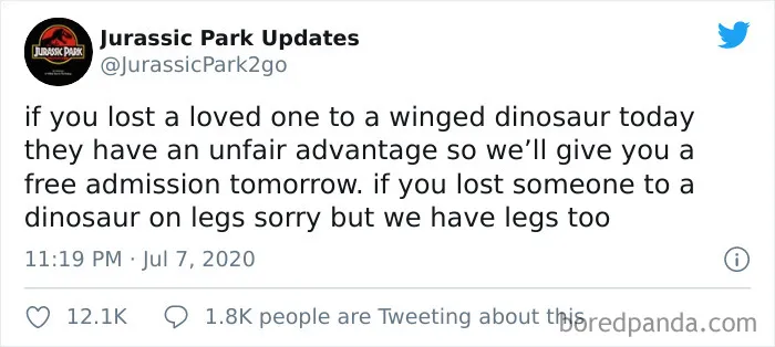 30 Funny Tweets From This Jurassic Park Parody Account