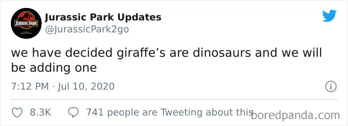 30 Funny Tweets From This Jurassic Park Parody Account