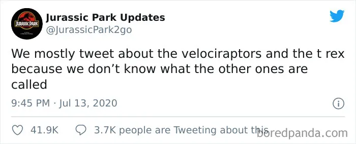 30 Funny Tweets From This Jurassic Park Parody Account