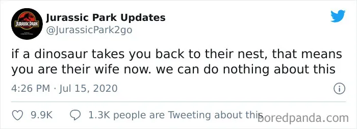 30 Funny Tweets From This Jurassic Park Parody Account