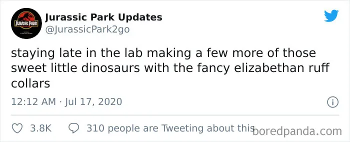 30 Funny Tweets From This Jurassic Park Parody Account
