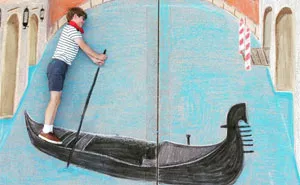 14-Year-Old Spends The Quarantine Creating Chalk Drawings Each Day To Entertain Her Little Brother With 'Travels' From Their Driveway