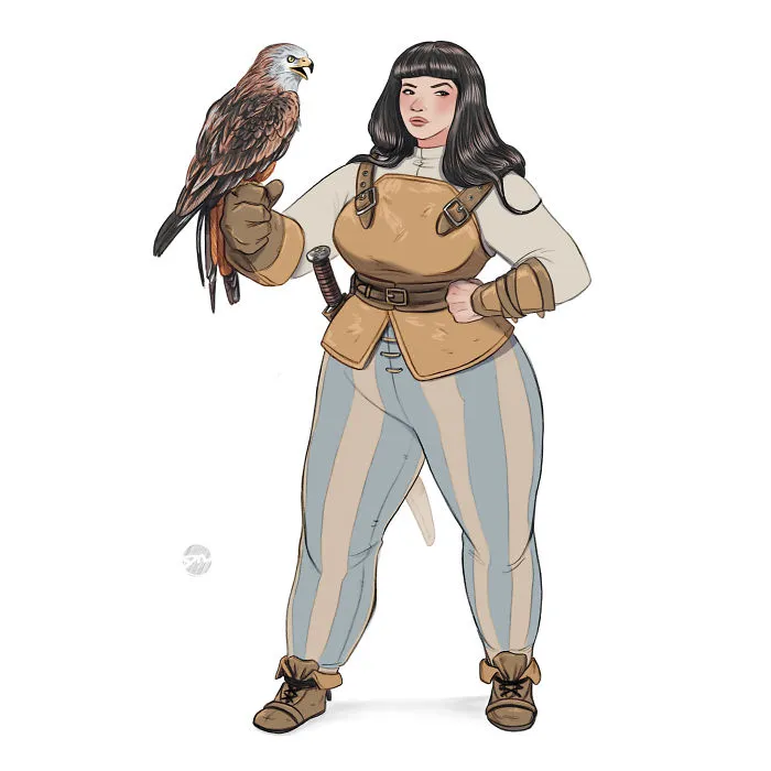 He ilustrado a 24 mujeres con diferentes tipos de cuerpo como si fueran poderosas guerreras