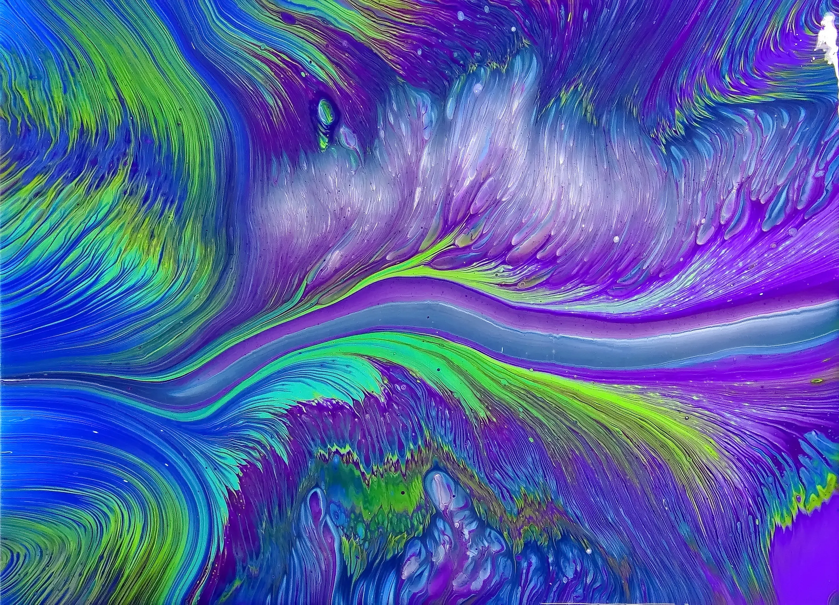 Two Cups At Once!!! ~acrylic Straight Pour ~ Amazing Result