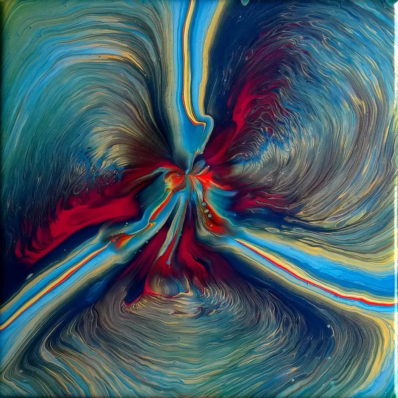 Chasing The Storm ~ Acrylic Spin Art ~ Cup Bottom Straight Pour