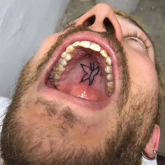 This Tattoo Artist Uses Unconventional Body Parts As His Canvas, Here Are His 23 'Secret' Tattoos On The Roof Of The Mouth