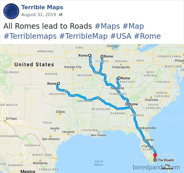 30 Maps So Terrible They're Good
