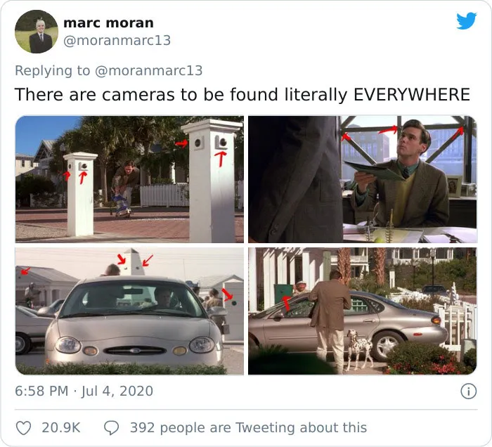 Someone Shares Hidden Details From The Truman Show And They're All So Cleverly Placed (19 Tweets)