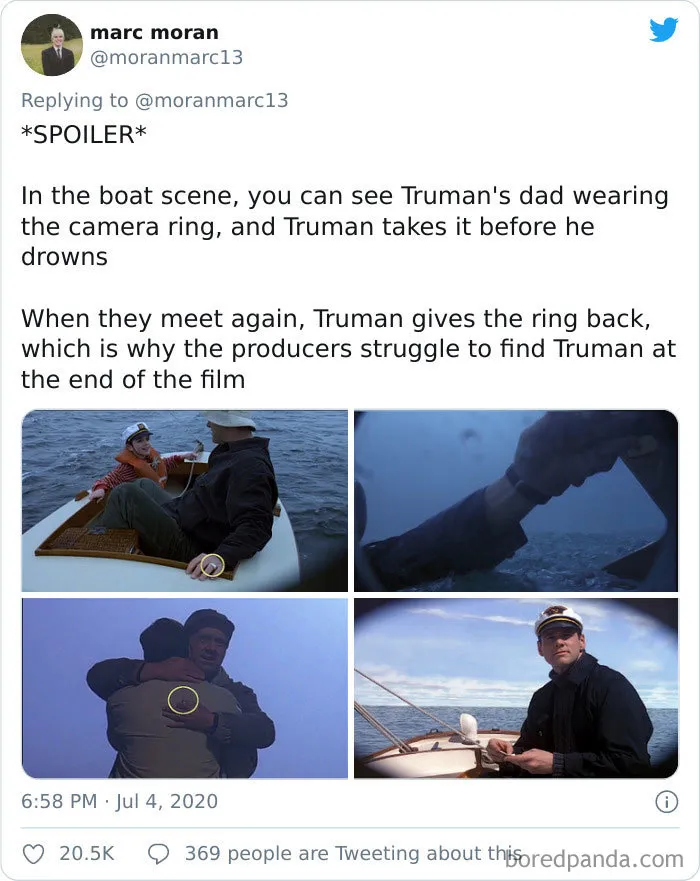 Someone Shares Hidden Details From The Truman Show And They're All So Cleverly Placed (19 Tweets)