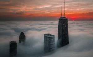 I Use My Drone To Photograph Chicago During The Most Incredible Sunrises And Sunsets (6 Pics)