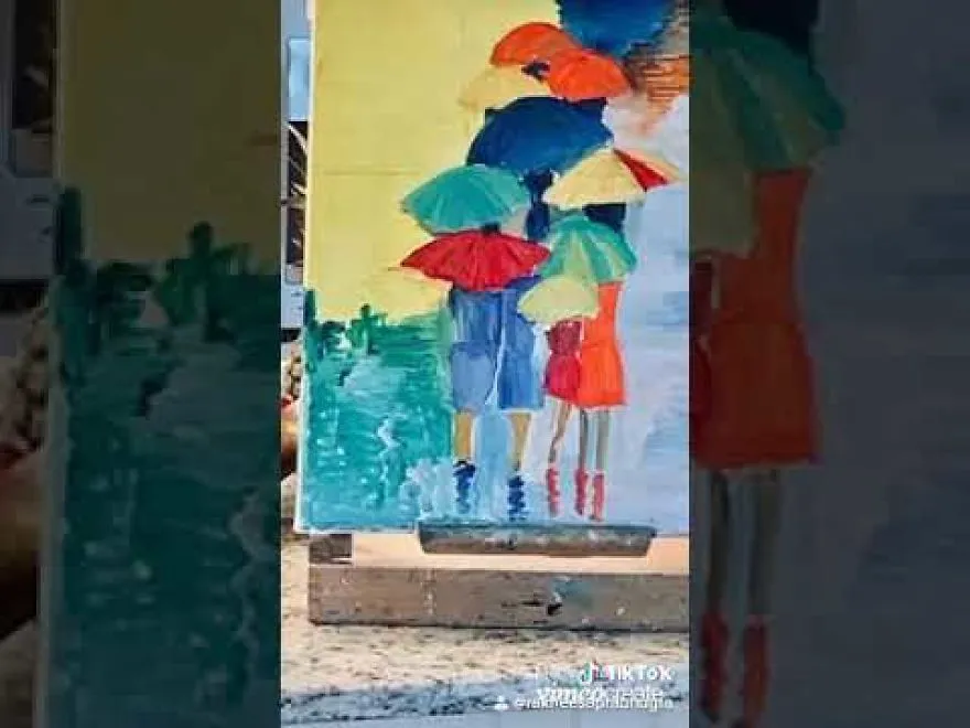 Rainy Day Painting Progression