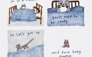 Artist Draws Wholesome Watercolor Comics Where A Cat Is Giving Out Mental Health Advice (20 Pics)