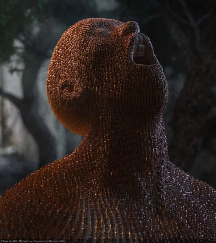 86 Bizarre Surrealistic 3D Human Sculptures By Marcus Conge
