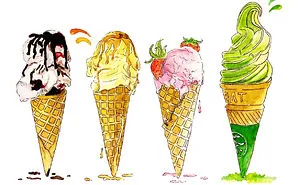 I Made Ice - Cream For Hot Weather With Watercolor