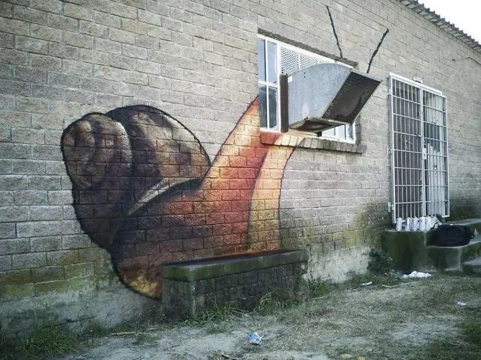'Falko One' From South Africa Makes Non-Intrusive Graffiti That Interacts With Its Surroundings (40 Pics)