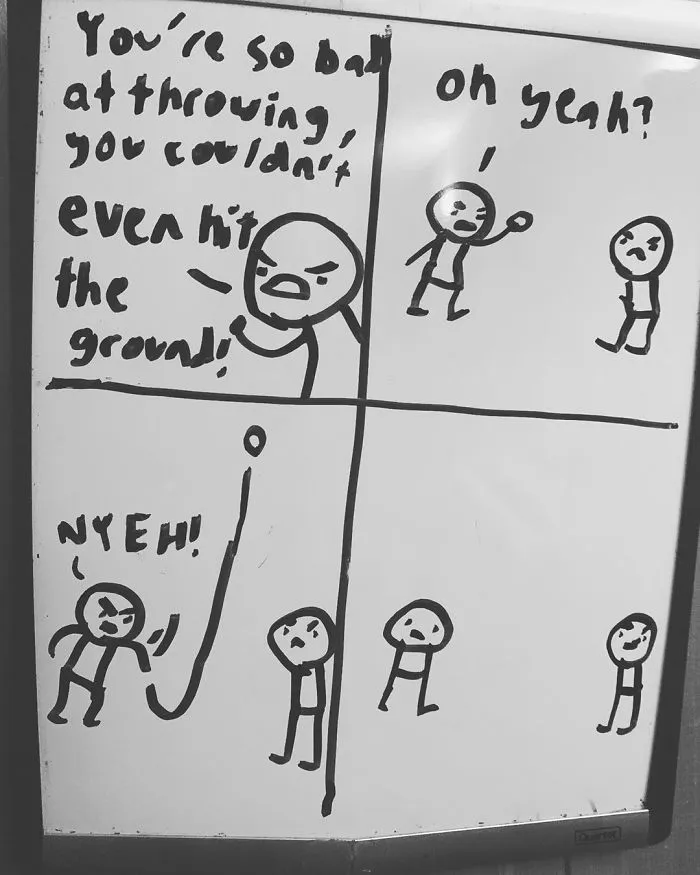Dad Finds His 14-Year-Old's Comics Funny So He Decides To Post Them Online, And People Are Praising His Humor