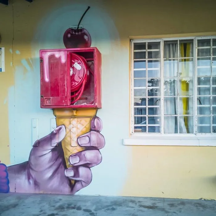 'Falko One' From South Africa Makes Non-Intrusive Graffiti That Interacts With Its Surroundings (40 Pics)