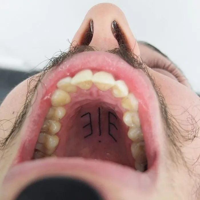 This Tattoo Artist Uses Unconventional Body Parts As His Canvas, Here Are His 23 'Secret' Tattoos On The Roof Of The Mouth