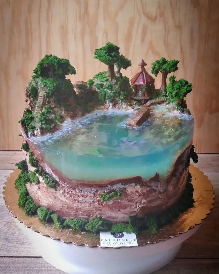 Bakers Are Topping Each Other By Creating Cakes That Look Like Paradise Islands (30 Pics)